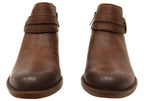 Kati Womens Comfortable Leather Low Heel Ankle Boots