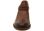 Kati Womens Comfortable Leather Low Heel Ankle Boots