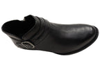Kati Womens Comfortable Leather Low Heel Ankle Boots
