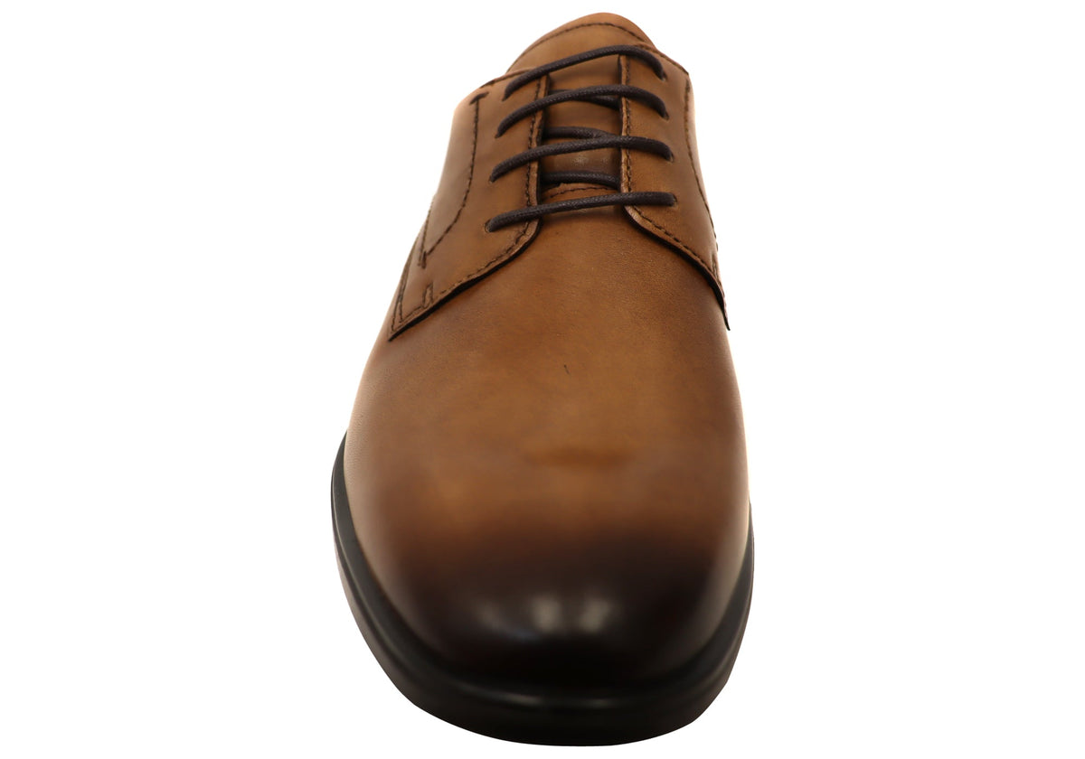 Mens Comfortable Leather Melbourne Lace Up Dress Shoes