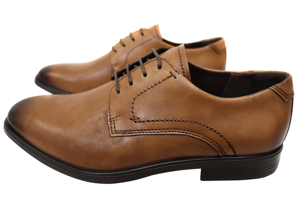 Mens Comfortable Leather Melbourne Lace Up Dress Shoes