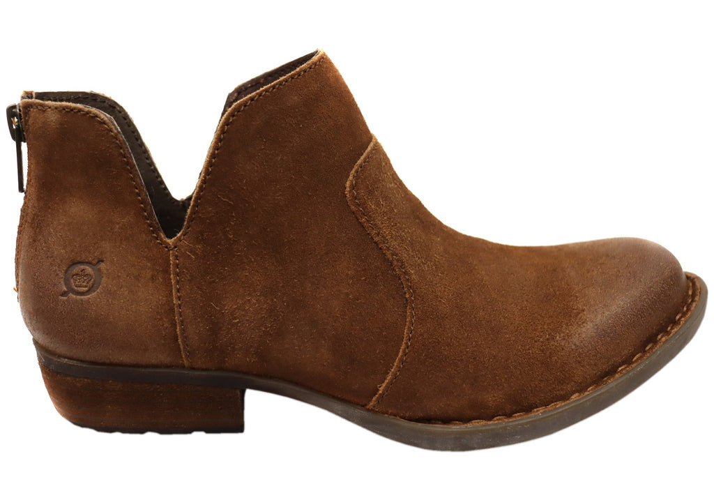 Kerri Womens Comfortable Leather Low Heel Ankle Boots