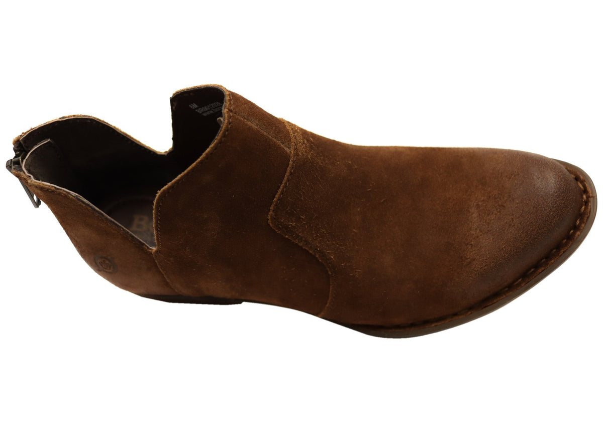 Kerri Womens Comfortable Leather Low Heel Ankle Boots
