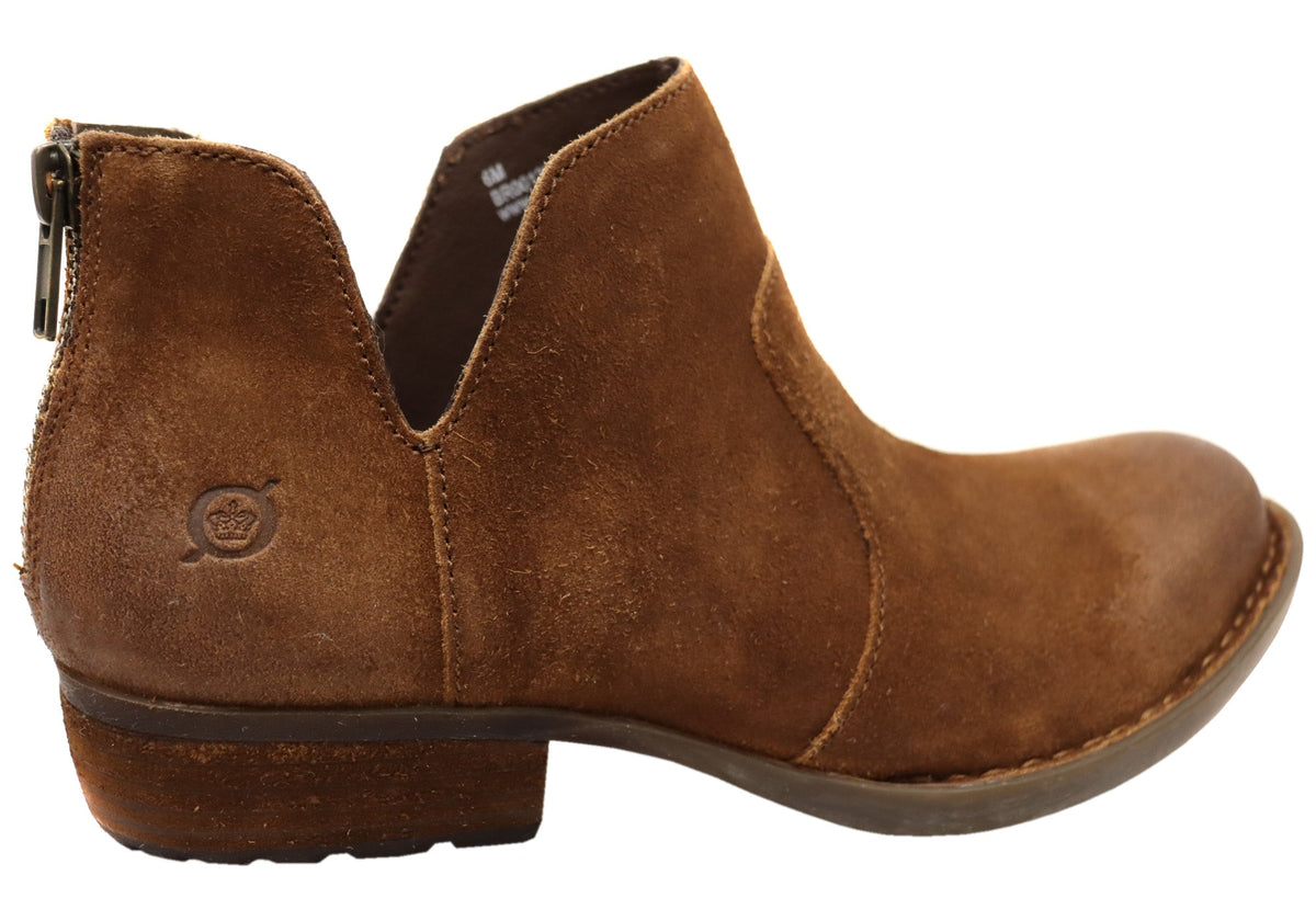 Kerri Womens Comfortable Leather Low Heel Ankle Boots