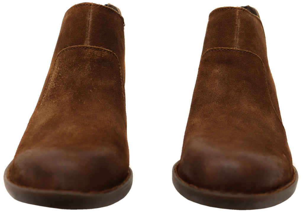 Kerri Womens Comfortable Leather Low Heel Ankle Boots