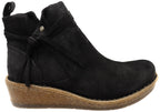 Vaughn Womens Comfortable Suede Leather Wedge Ankle Boots