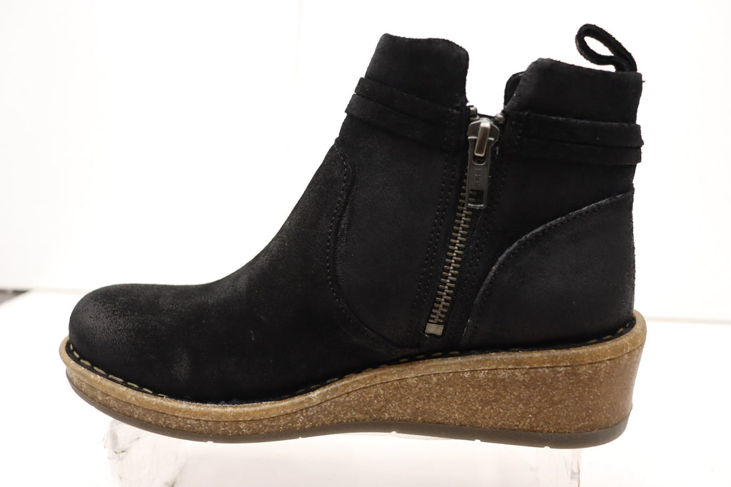 Vaughn Womens Comfortable Suede Leather Wedge Ankle Boots