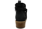 Vaughn Womens Comfortable Suede Leather Wedge Ankle Boots