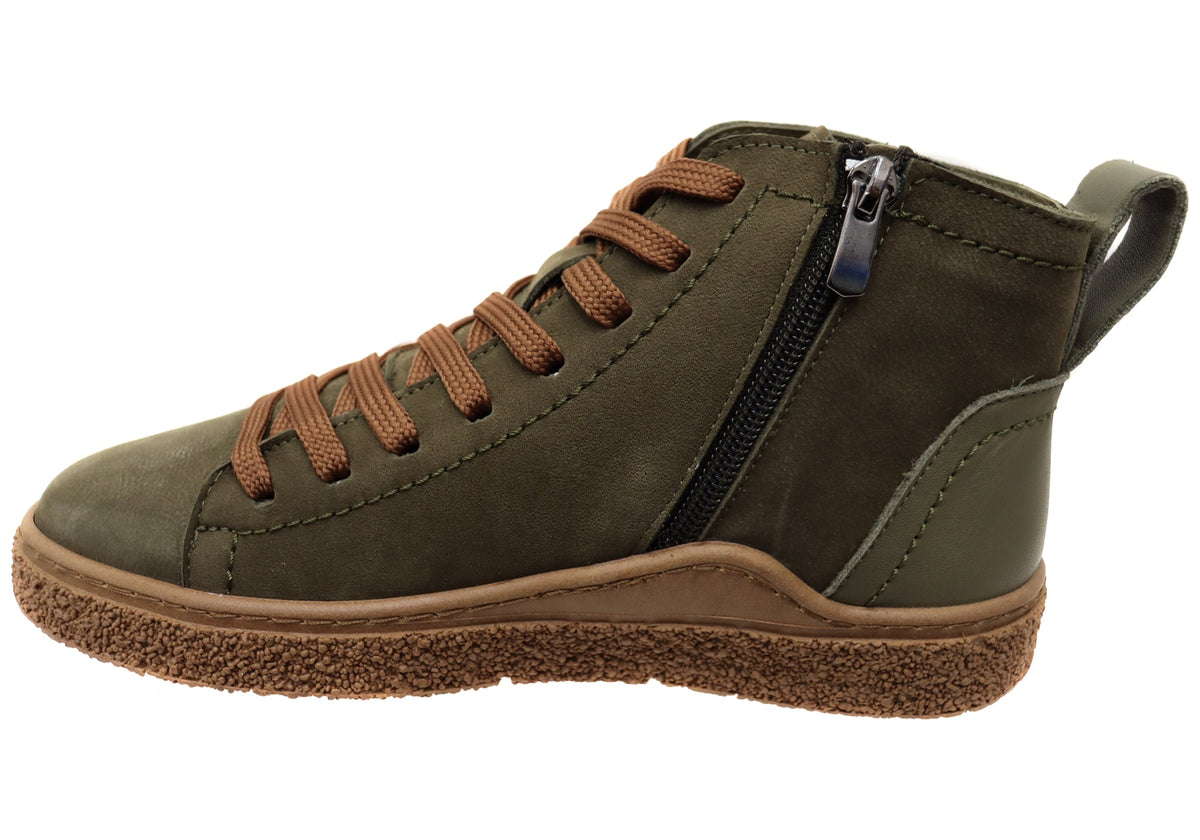 Axel Womens Comfortable Leather European Ankle Boots