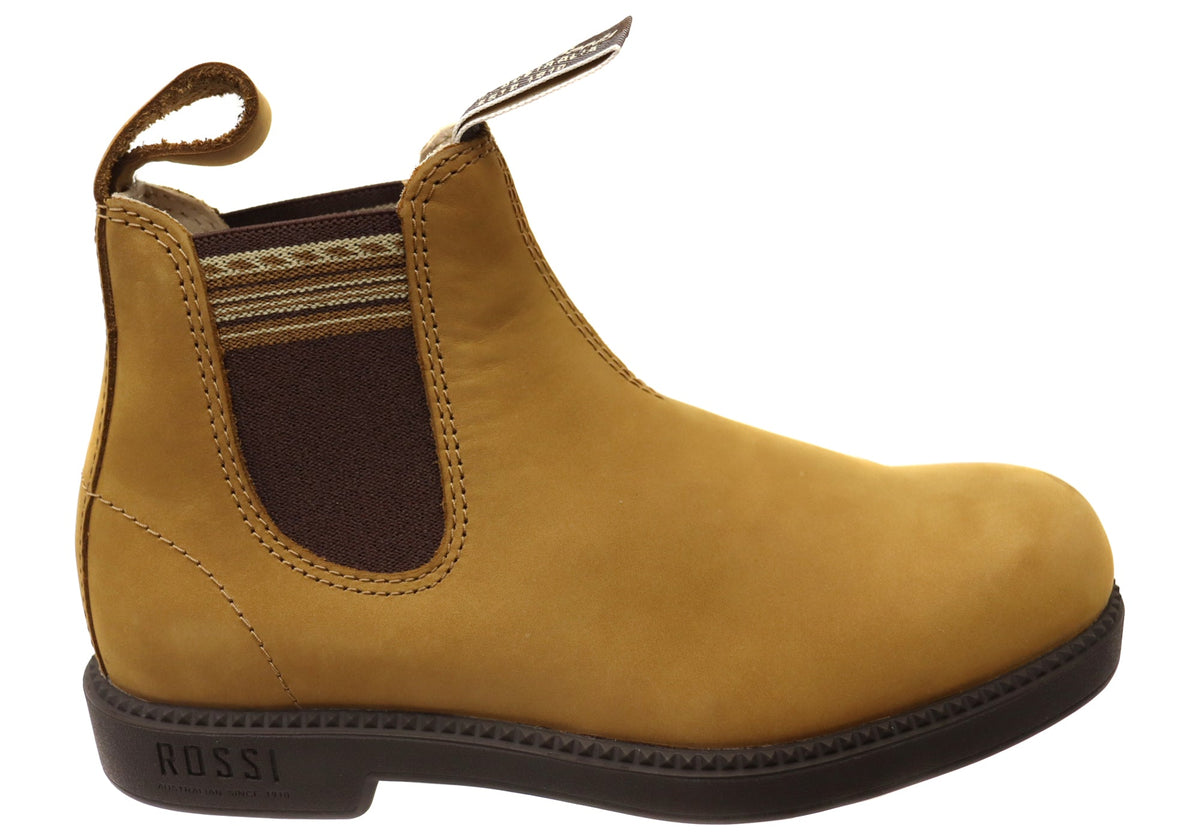 Unisex Comfortable Leather 607 Booma Vivid Boots Wheat
