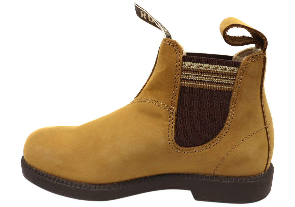 Unisex Comfortable Leather 607 Booma Vivid Boots Wheat