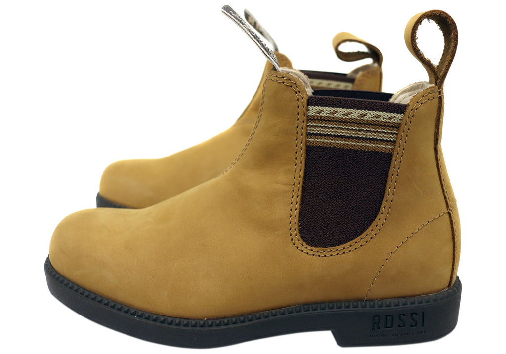 Unisex Comfortable Leather 607 Booma Vivid Boots Wheat