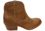 Alexia Womens Comfortable Leather Low Heel Ankle Boots