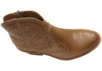 Alexia Womens Comfortable Leather Low Heel Ankle Boots