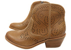 Alexia Womens Comfortable Leather Low Heel Ankle Boots