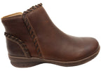 Fallston Womens Comfortable Wide Fit Leather Ankle Boots