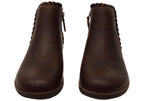 Fallston Womens Comfortable Wide Fit Leather Ankle Boots
