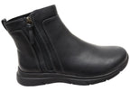 Maxine Womens Comfortable Wide Fit Leather Ankle Boots