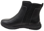 Maxine Womens Comfortable Wide Fit Leather Ankle Boots