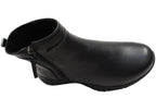 Maxine Womens Comfortable Wide Fit Leather Ankle Boots