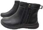 Maxine Womens Comfortable Wide Fit Leather Ankle Boots