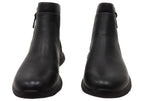 Maxine Womens Comfortable Wide Fit Leather Ankle Boots