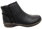Fallston Womens Comfortable Wide Fit Leather Ankle Boots