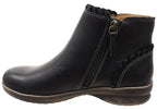 Fallston Womens Comfortable Wide Fit Leather Ankle Boots
