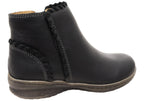 Fallston Womens Comfortable Wide Fit Leather Ankle Boots
