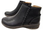 Fallston Womens Comfortable Wide Fit Leather Ankle Boots