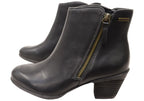 Barras Womens Comfortable Leather Mid Heel Ankle Boots