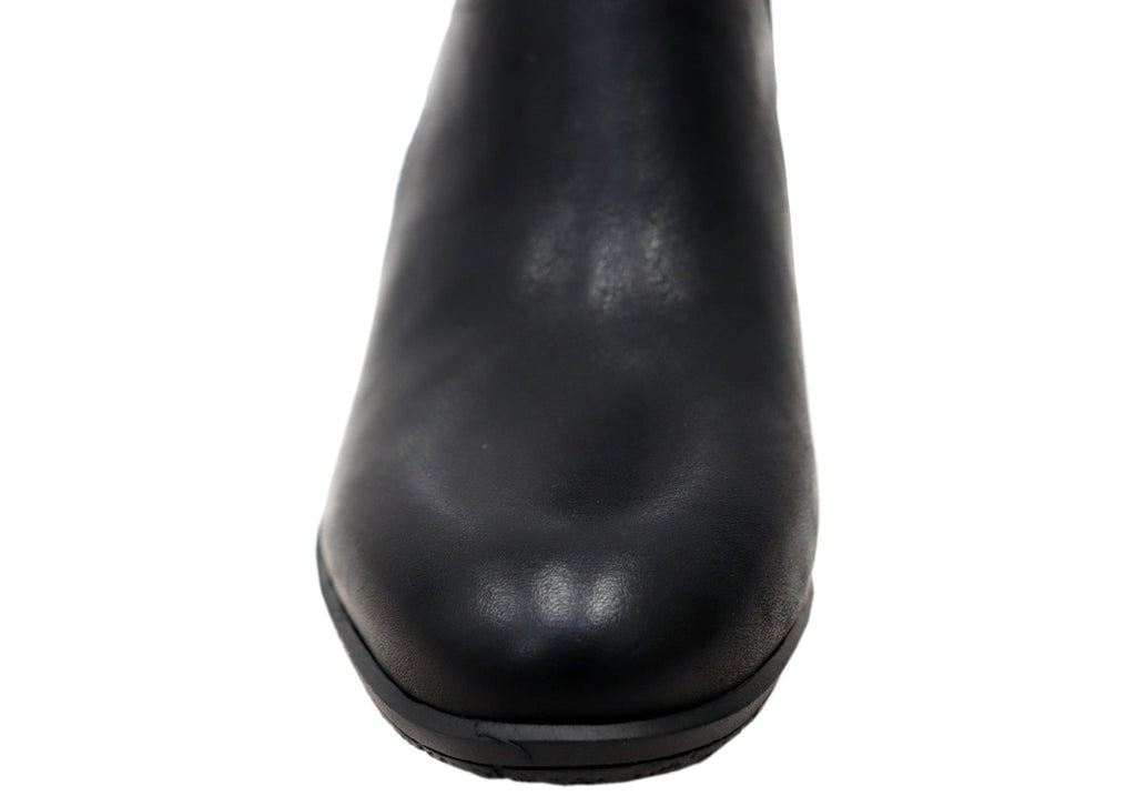 Barras Womens Comfortable Leather Mid Heel Ankle Boots