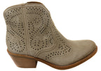 Alexia Womens Comfortable Leather Low Heel Ankle Boots