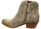 Alexia Womens Comfortable Leather Low Heel Ankle Boots