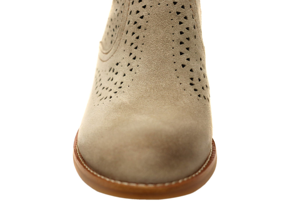 Alexia Womens Comfortable Leather Low Heel Ankle Boots