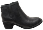 Reece Womens Comfortable Leather Mid Heel Ankle Boots