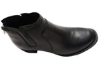 Reece Womens Comfortable Leather Mid Heel Ankle Boots