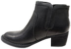 Reece Womens Comfortable Leather Mid Heel Ankle Boots