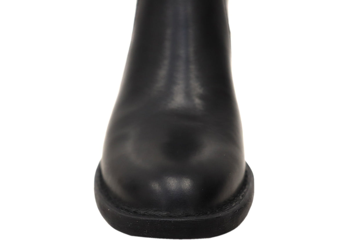 Reece Womens Comfortable Leather Mid Heel Ankle Boots