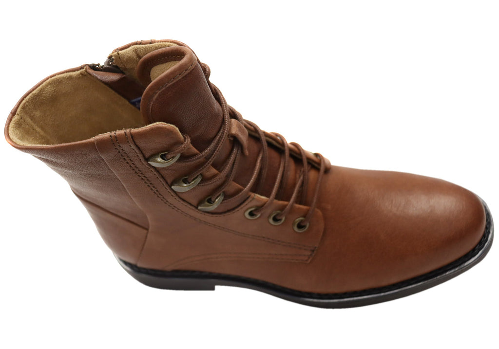 Elsberry Womens Comfortable Leather Ankle Boots