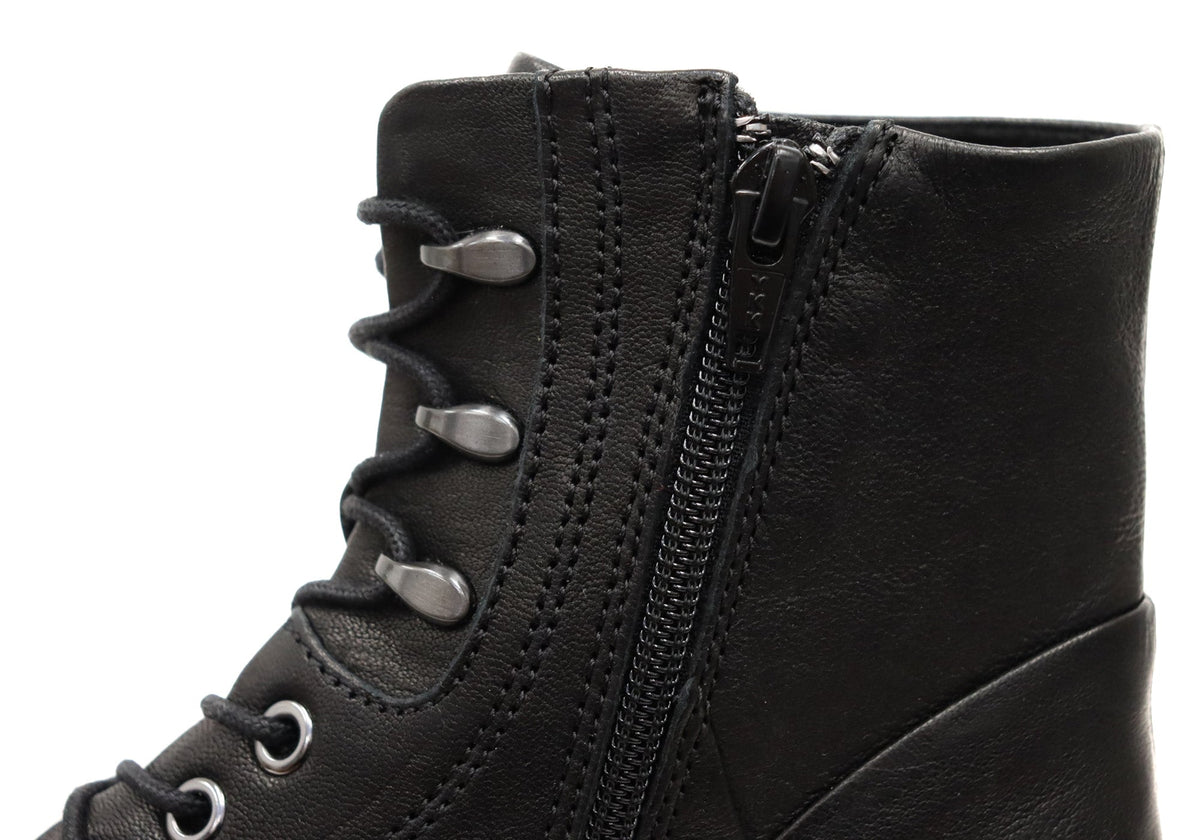 Elsberry Womens Comfortable Leather Ankle Boots