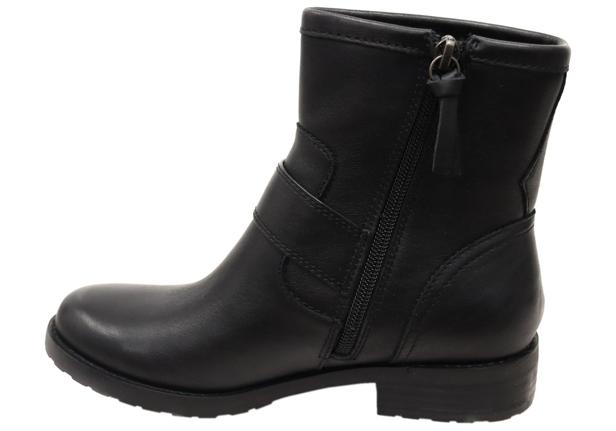 Brie Womens Comfortable Leather Ankle Boots