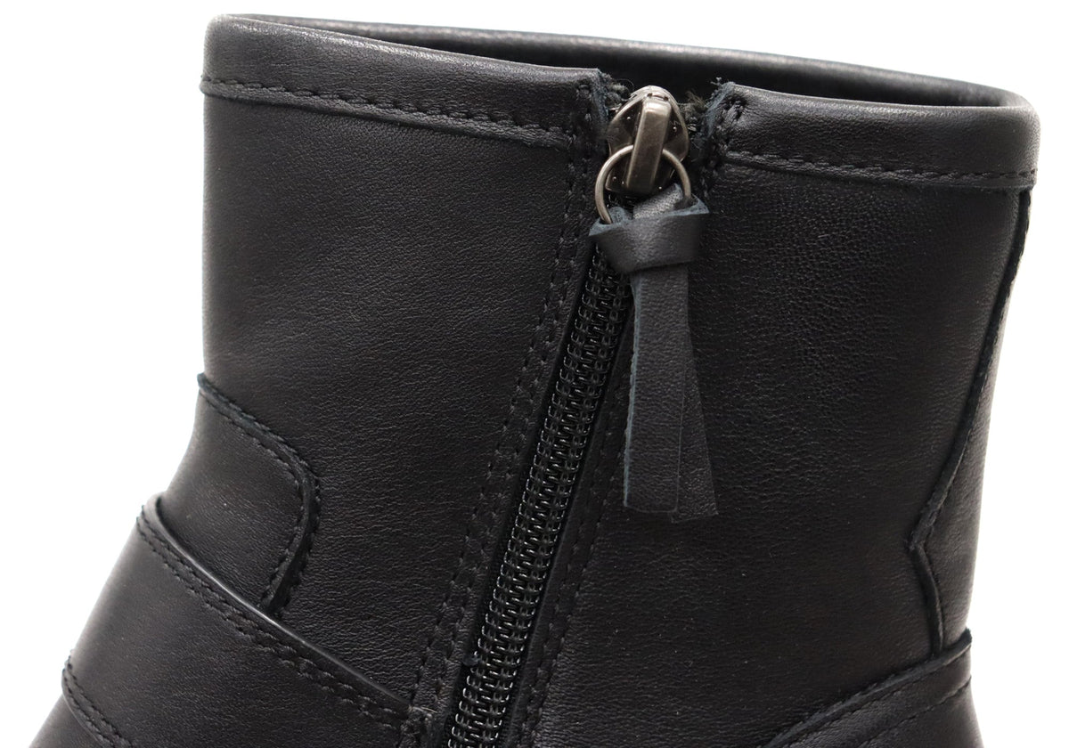 Brie Womens Comfortable Leather Ankle Boots