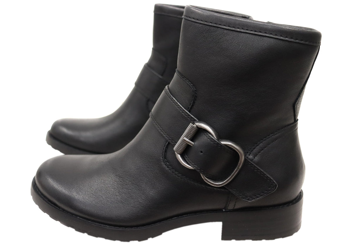 Brie Womens Comfortable Leather Ankle Boots