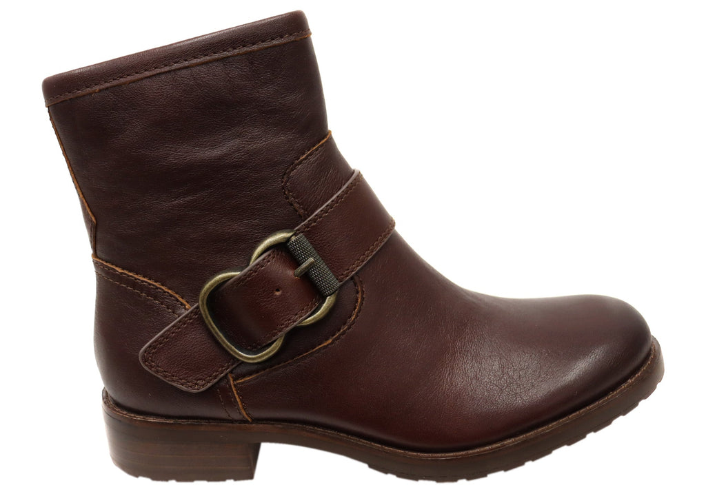 Brie Womens Comfortable Leather Ankle Boots
