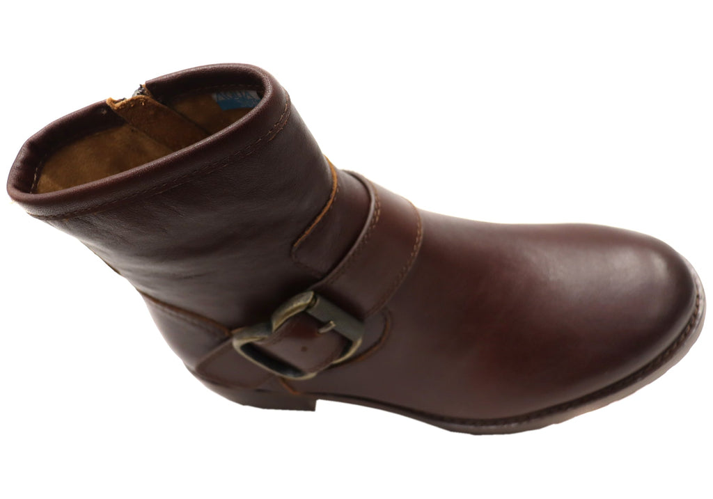 Brie Womens Comfortable Leather Ankle Boots