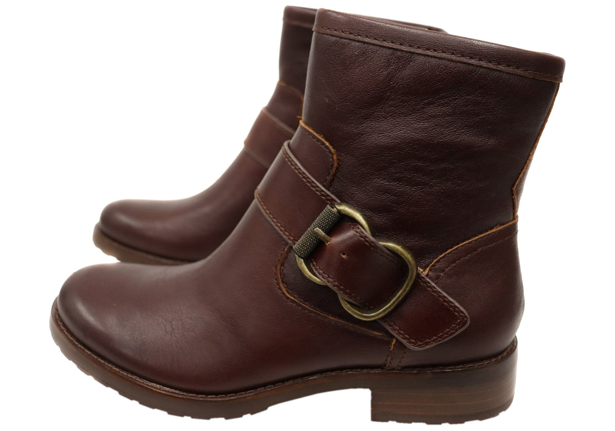 Brie Womens Comfortable Leather Ankle Boots