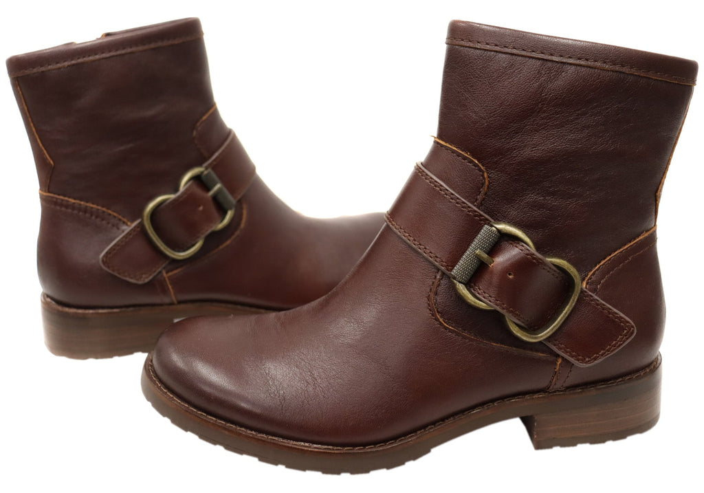 Brie Womens Comfortable Leather Ankle Boots