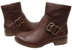 Brie Womens Comfortable Leather Ankle Boots