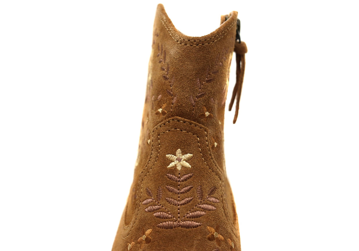 Sophie Womens Comfortable Leather Suede Heeled Ankle Boots